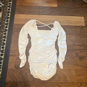 white long sleeve dress